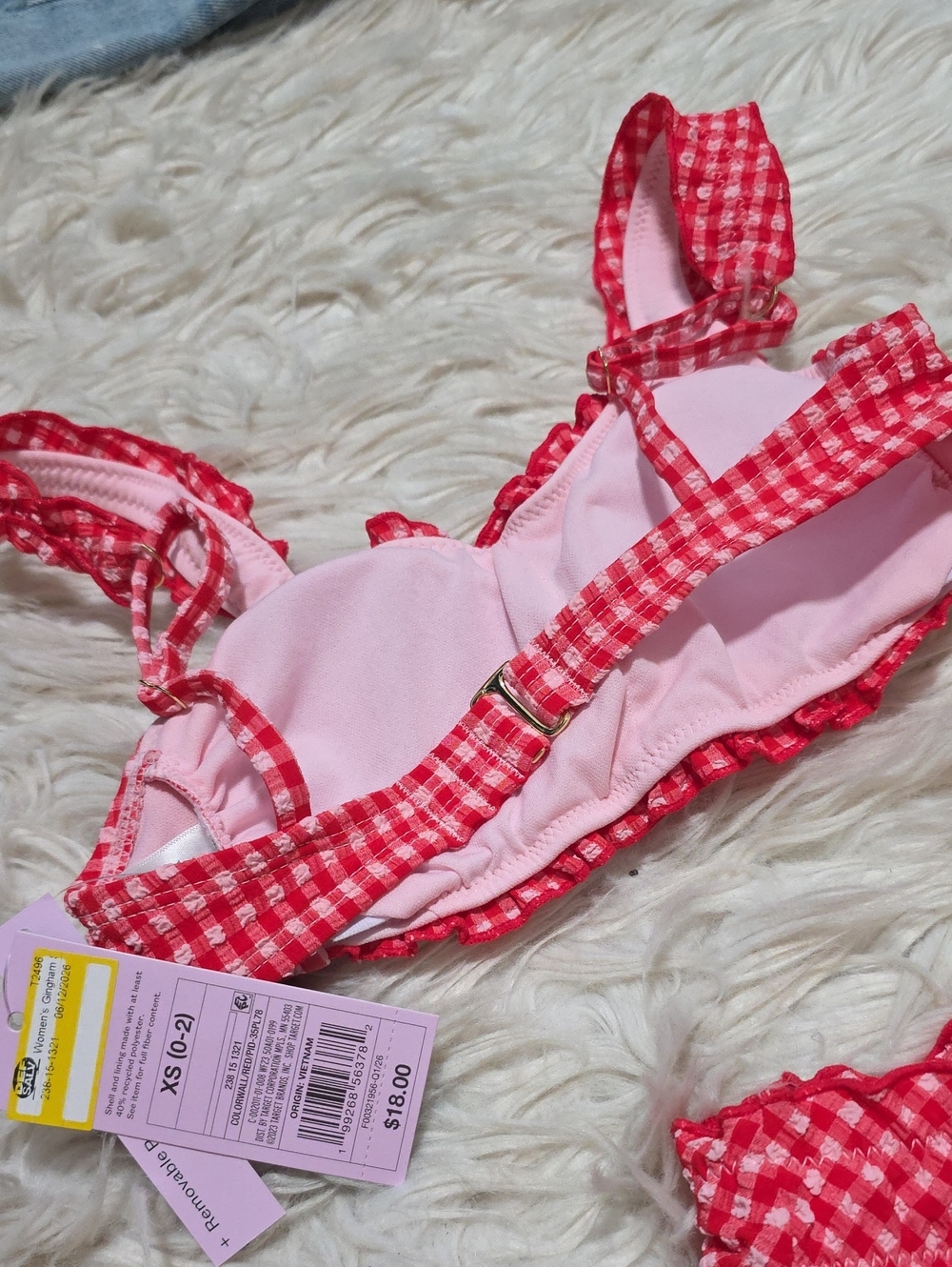 NWT Wild Fable Gingham Seersucker Bikini- XS Or 0/2 - Picture 10 of 13